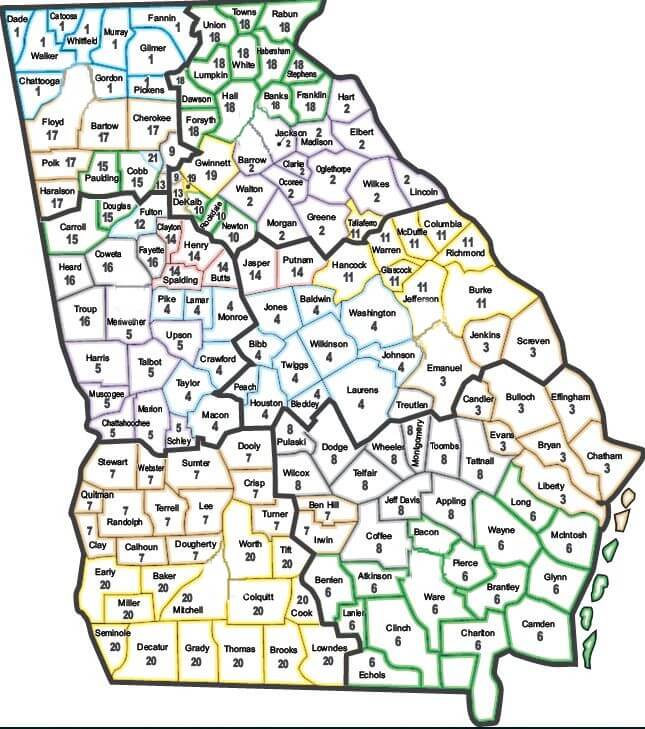 District Map no region numbers